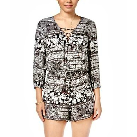 American Rag Cape Town Tribal floral rayon romper - Picture 1 of 8